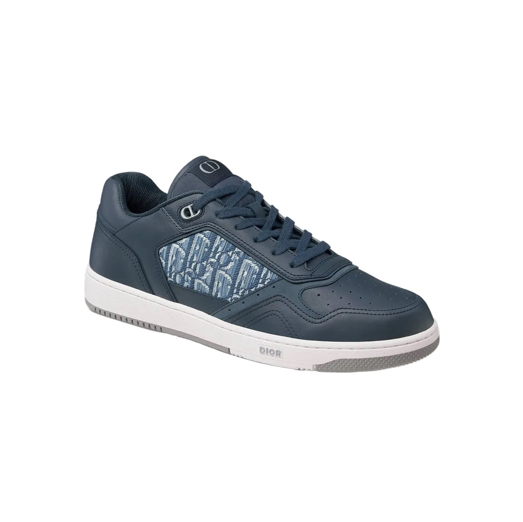 Dior B27 Uptown Low-Top Sneaker – Blue Smooth Calfskin and Blue Dior Oblique Jacquard