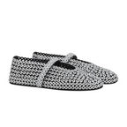 Alaïa Suede Glass-Embellished Ballet Flats