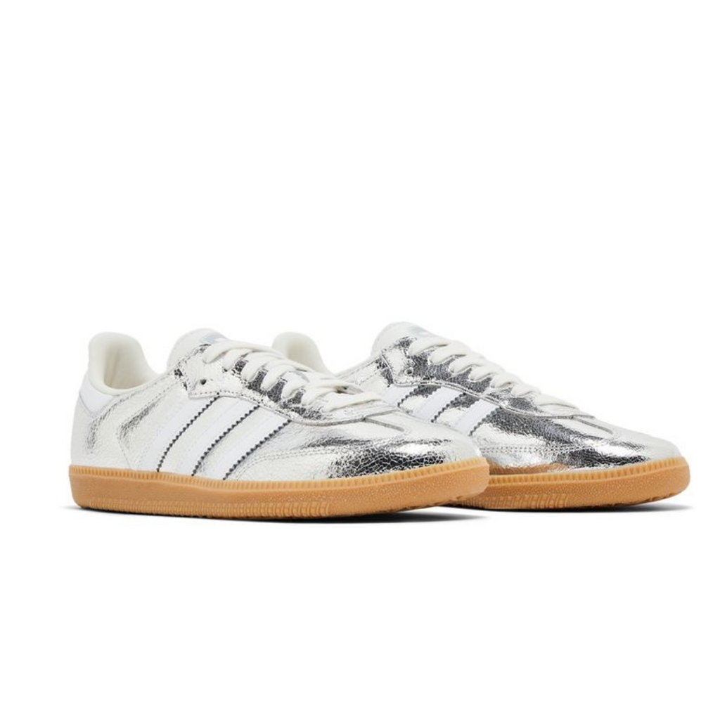 Adidas Samba OG "Silver Metallic Cracked Leather"