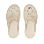 Gucci Perforated GG platform mules