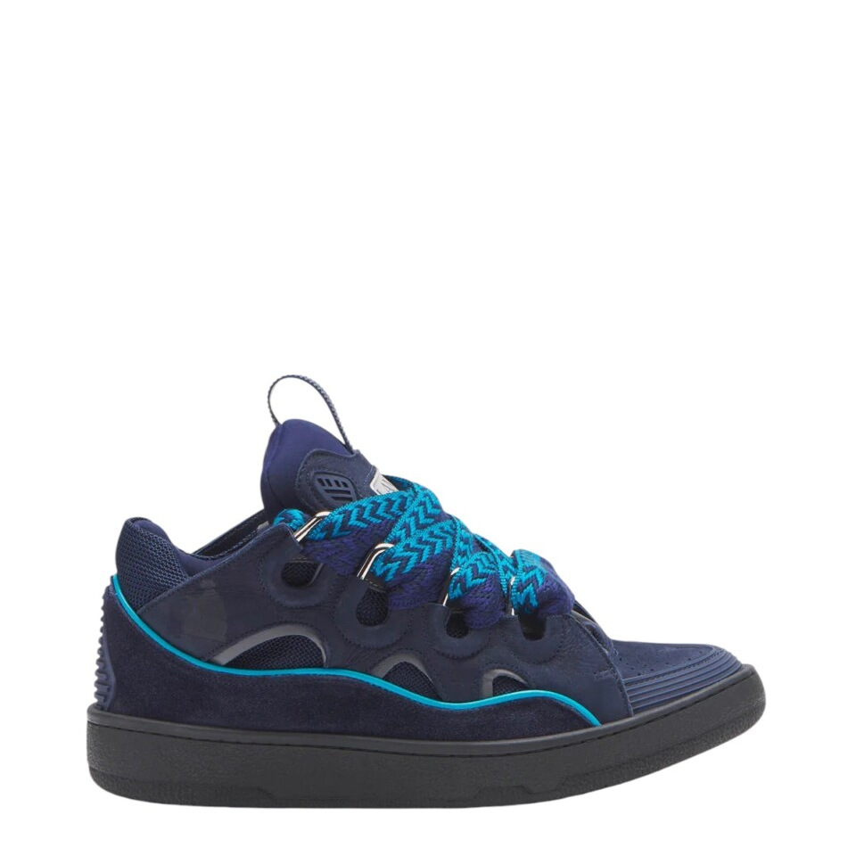 Lanvin Curb Leather Navy Blue