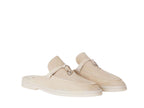 Loro Piana Babouche Charms Walk Loafers In Suede Linen