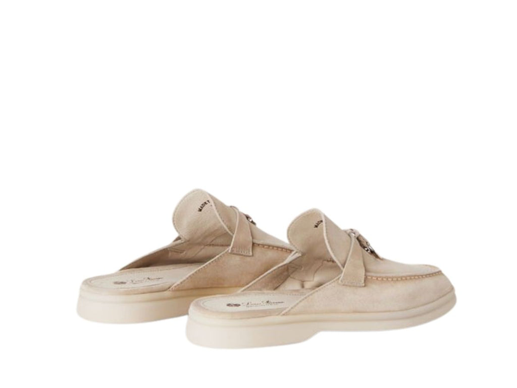 Loro Piana Babouche Charms Walk Loafers In Suede Linen